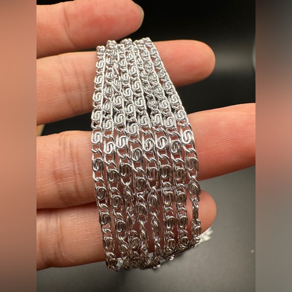 Vintage Sarah Coventry Silver Cascade Necklace & Clip On Earring Set - Picture 5 of 11